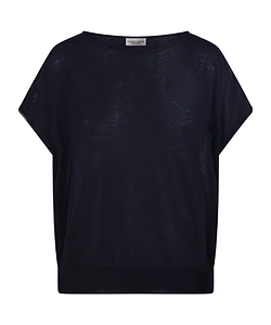 Roberto Collina Boxy Short-Sleeve Knitted Top