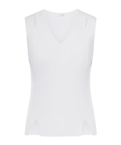 Roberto Collina Cut-Out Ribbed Knitted Top