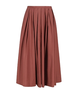 Wide Pleated Skirt