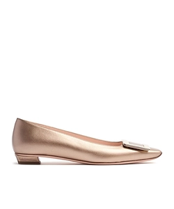 25Mm Belle Vivier Leather Ballerinas