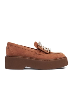50Mm Viv Rangers Strass Suede Loafers