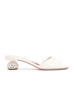 45Mm Jewel Heel Leather Mules