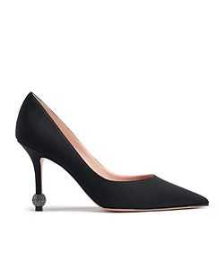 85Mm Vivier Marlene Satin Pumps
