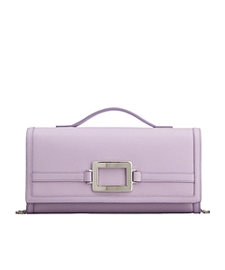 Belle Vivier Clutch In Leather