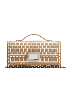 Belle Vivier Clutch In Leather