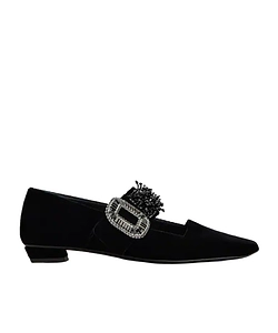 Belle Vivier Mary Janes In Velvet