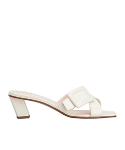 Roger Vivier Lacquered Buckle Mules