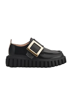 Buckle-Detail Chunky Patent-Leather Loafers