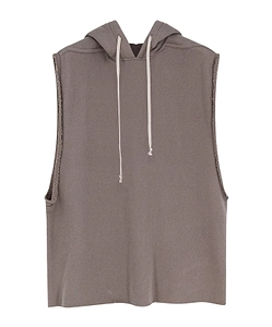 Rick Owens Drawstring Hooded Tank Top