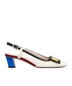 Escarpins Slingback Belle Vivier En Cuir Verni