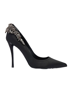 Flowers Satin High Heels