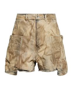 Rick Owens Drkshdw Temple Stefan Distressed Cargo Shorts