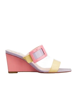 Roger Vivier Belle Buckle Wedge Sandals