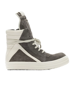 Rick Owens Geobasket Panelled High-Top Sneakers