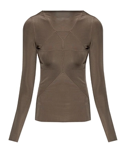 Rick Owens Fitted Panelled Long Sleeve Top