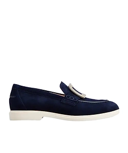 Roger Vivier Buckle Detailed Round Toe Loafers