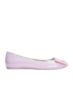 Square Button Flat Soled Shoes
