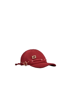 Tres Vivier Baseball Cap In Grosgrain