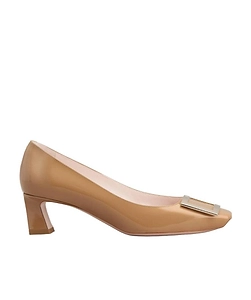 Trompette Metal Buckle Pumps In Patent Leather