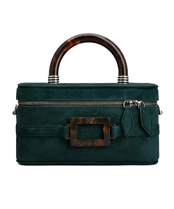 Vanity Belle Vivier Mini Bag In Suede