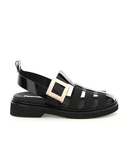 Viv' Rangers Metal Buckle Fisherman Sandals In Leather