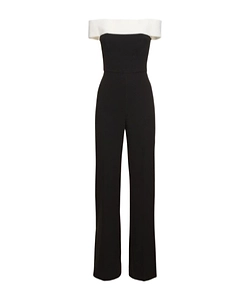 Off-The-Shoulder Stretch Cady Jumpsuit
