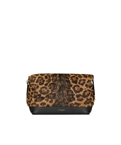 Saint Laurent Paris Small Pouch In Pony Hair Leather
