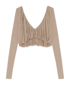 Saint Laurent V-Neck Cropped Top