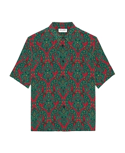 Shirt In Printed Paisley Crepe De Chine