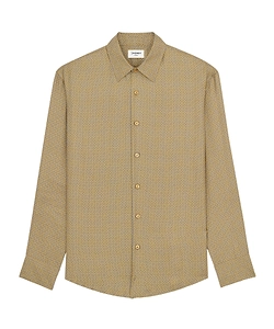 Shirt In Geometric Silk Satin