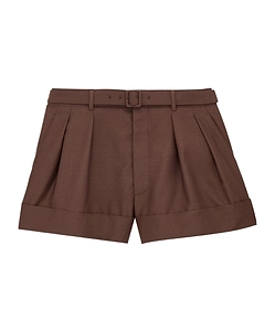 Saint Laurent Belted Tailored Shorts