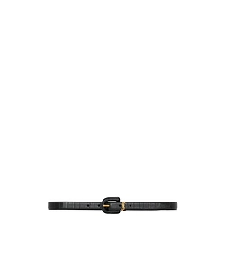 Saint Laurent Cassandre Covered U Buckle Thin Belt