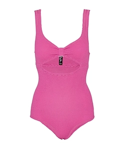 Pleated One-Piece Swimsuit