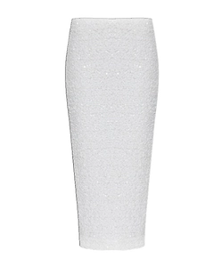 Sequin-Embellished Midi Pencil Skirt