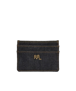 Logo-Appliqué Denim Cardholder