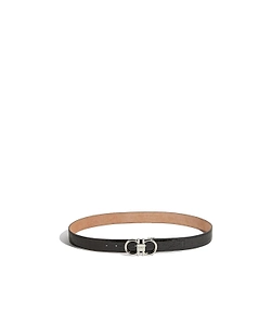 Black Gancini Horseshoe Buckle Belt