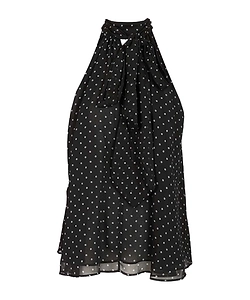 Rotate Halterneck Patterned Bow Top