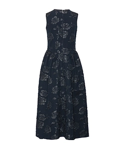 Rotate Jacquard Midi Dress
