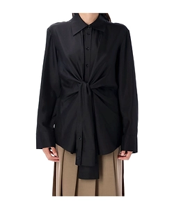 RÓHe Satin Knotted Shirt