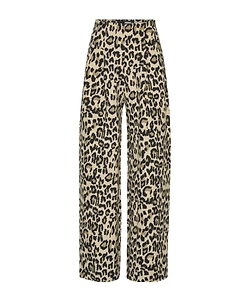 Rotate Leopard Printed Wide Leg Jeans