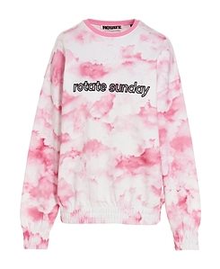 Rotate Logo Embroidered Crewneck Sweatshirt