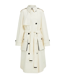 Coated Linen Trench