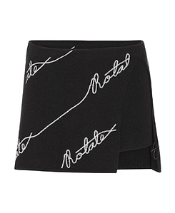 Rotate Logo Sequined Mini Skirt
