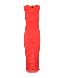 Rotate Mesh Sleeveless Midi Dress