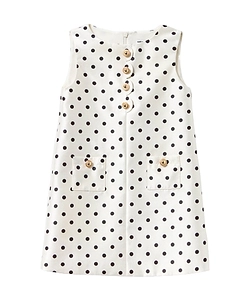 Self-Portrait Kids Sleeveless Polka Dot Taffeta Dress