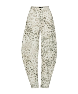 Rotate Printed Denim Cargo Pants