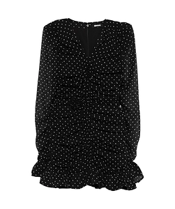 Rotate Printed Ruffled Hem Dress