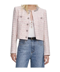 Self-Portrait Sequin Embellished Boucle Jacket