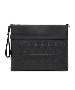 Ferragamo Gancini Embossed Messenger Bag