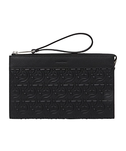 Ferragamo Embossed Zip Toiletry Bag